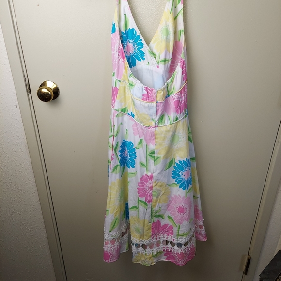 Lily Pulitzer halter dress cotton lace size 0 - Picture 3 of 4